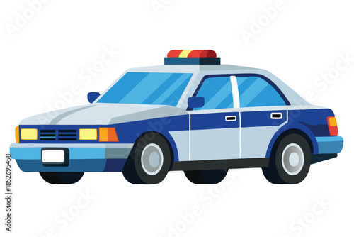 police car on white background (1)
