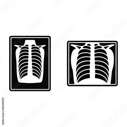 X-ray board Vector, Silhouette, Illustration
