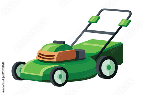 lawn mower on white background (16)