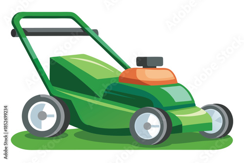 lawn mower on white background (12)