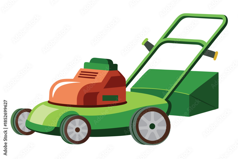 Fototapeta premium lawn mower on white background (11)