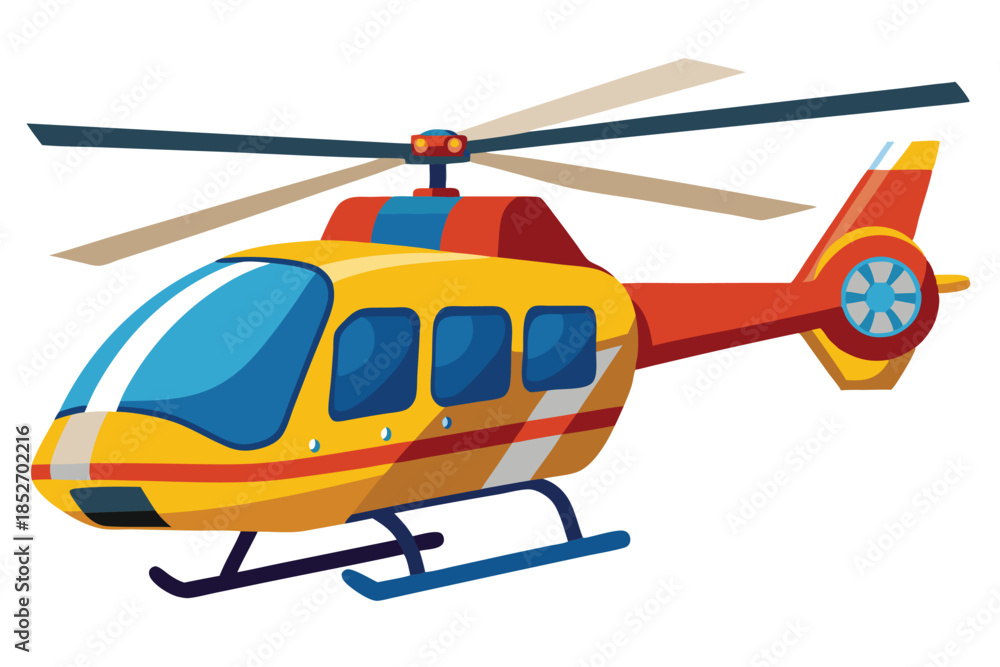 Fototapeta premium helicopter on white background