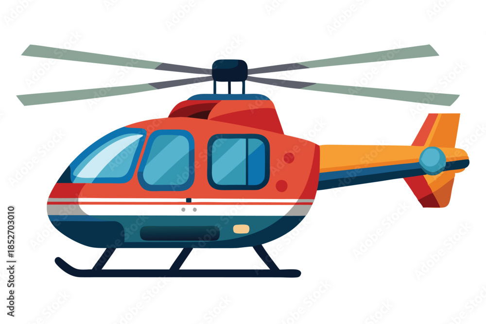 Fototapeta premium helicopter on white background