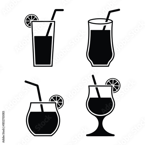 Traditional Drink Vector, Silhouette, Illustration