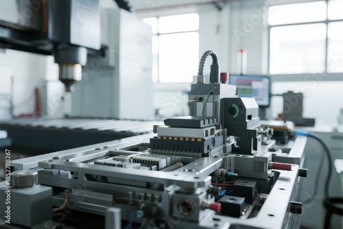 Industrial automation machinery in a manufacturing facility