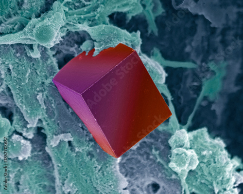 Albumin crystal, SEM.