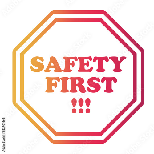 safety procedure Line Gradient Icon
