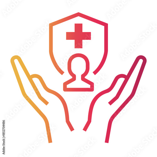 safety procedure Line Gradient Icon