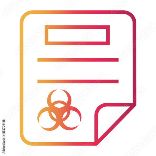 safety procedure Line Gradient Icon