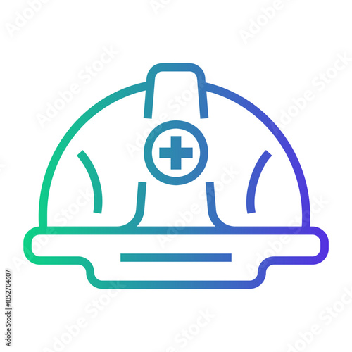 safety procedure Line Gradient Icon