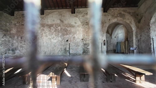 Ancient Church of San Lorenzo along the piligrim's track in Varigotti, Italy