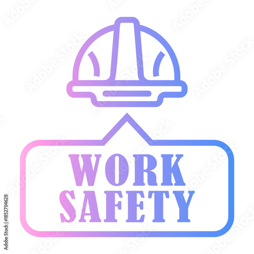 safety procedure Line Gradient Icon