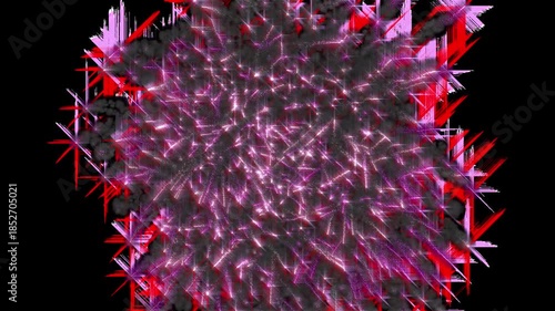 Fireworks Explosion on transparent background with alpha channel