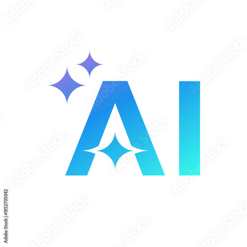 Artificial Intelligence AI Letter Logo Icon Vector