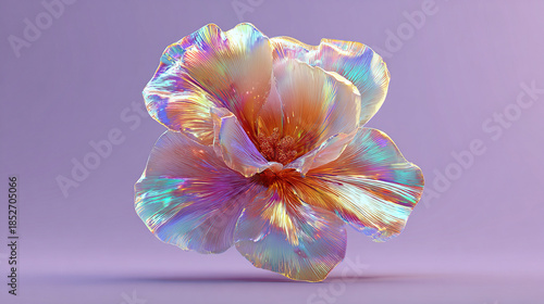 Dreamy Style 3D Iridescent Flower