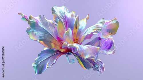 Dreamy Style 3D Iridescent Flower