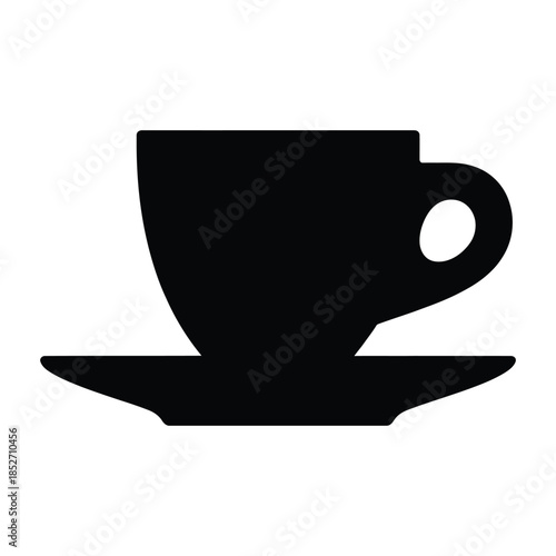 Espresso cup Vector, Silhouette, Illustration
