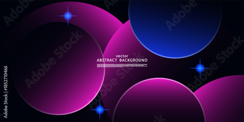 Abstract light purple and blue gradient banner background in a circle shape. Simple and trendy pattern background concept. Vector eps10