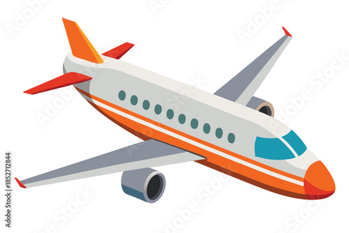 airplane on white background