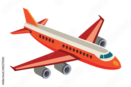 airplane on white background