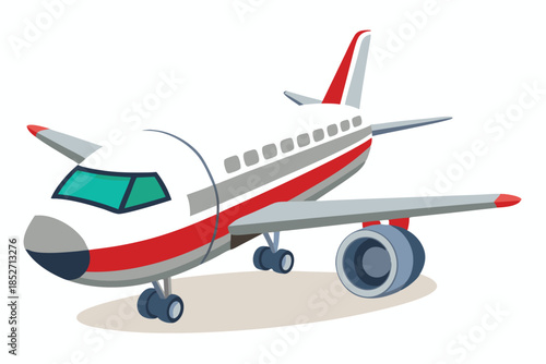 airplane on white background