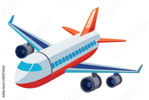 airplane on white background