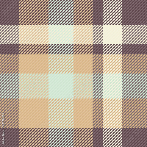 Length tartan vector textile, crease seamless background plaid. New year pattern fabric check texture in pastel and light colors.