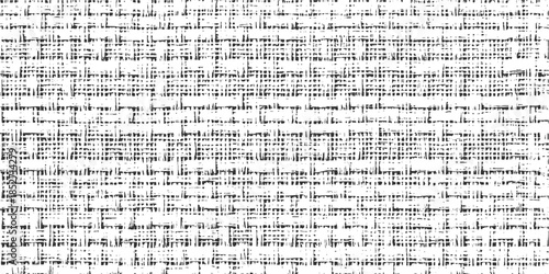 Black and white woven texture abstract background with rough intersecting lines