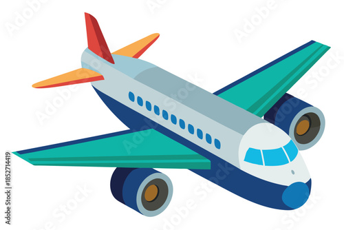 airplane on white background