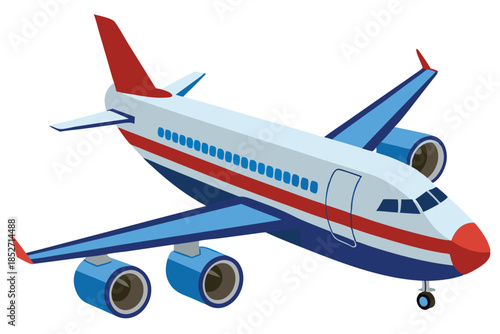 airplane on white background