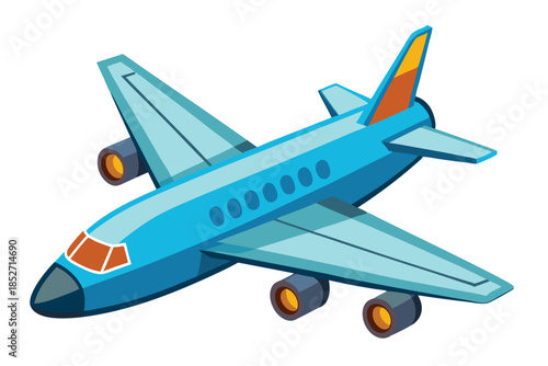 airplane on white background