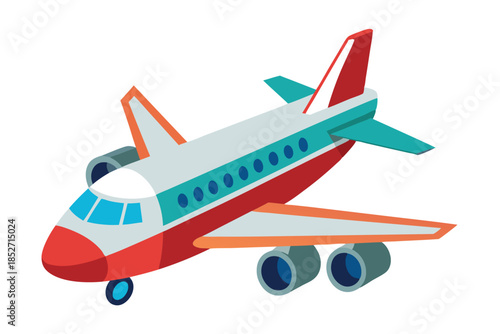 airplane on white background