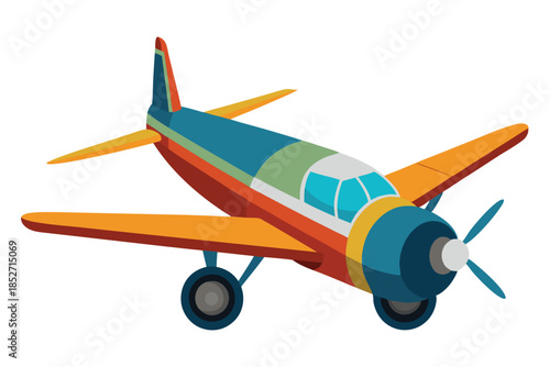 airplane on white background