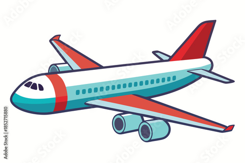 airplane on white background