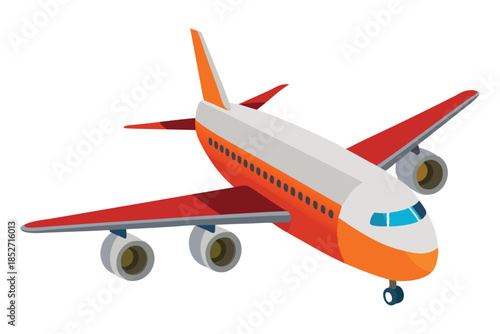 airplane on white background