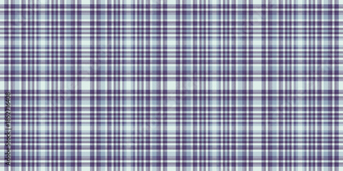 Tweed vector tartan seamless, tone texture background textile. Packing pattern fabric plaid check in white and violet colors.