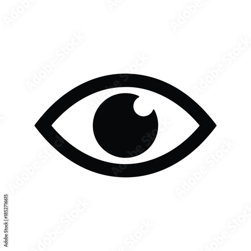 Black Privacy Protection Eye Silhouette Icon
