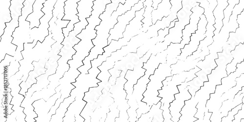 Black jagged lines on white background abstract texture pattern
