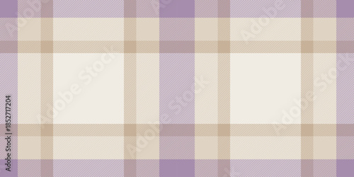 Customer tartan fabric texture, package check pattern plaid. Autumn vector textile seamless background in pastel and white colors.