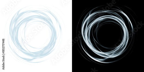 Glowing Circular Light Swirl Abstract Design Element