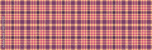 Outfit fabric texture plaid, oriental tartan textile check. Rectangle pattern background seamless vector in pink and orange colors.