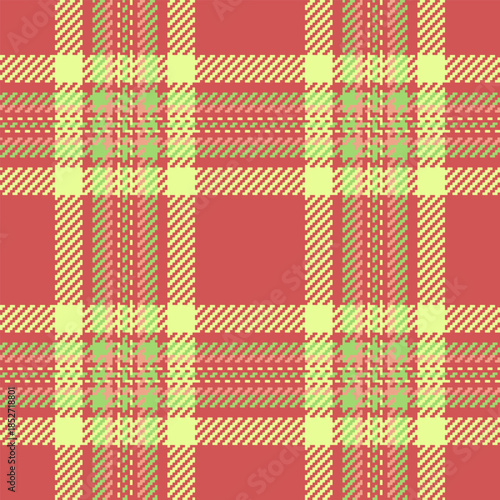 Geometric plaid pattern. Soft, warm colors create a textile design reminiscent of cozy autumnal vibes. Perfect for backgrounds, crafts, or apparel.