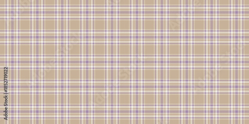 Classic plaid pattern in neutral tones with a lavender accent. Versatile background for design, apparel,  home decor. Evokes a sense of comfort  timeless style.