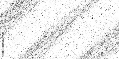 Black speckle and line texture overlay on white background abstract