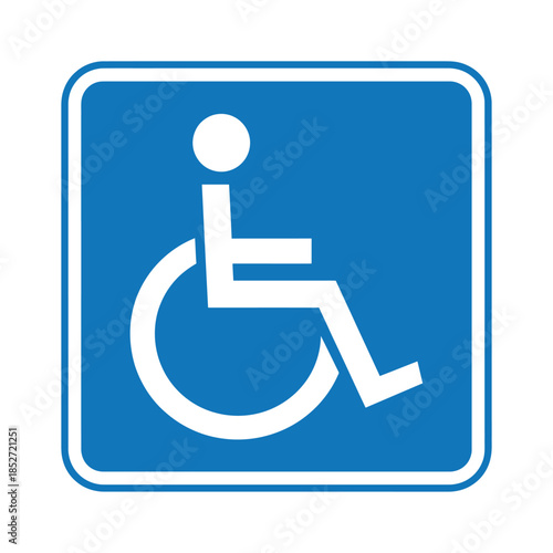 Accessible disability wheelchair symbol icon for universal design