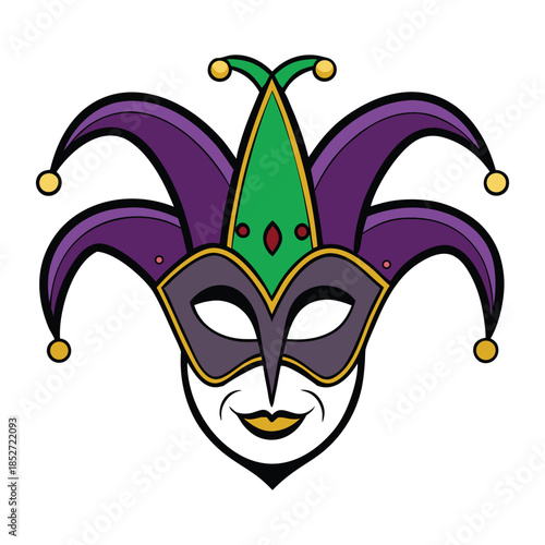 Elegant masquerade party mask adorned with gold filigree, feathers, and jewels, hiding mystery and allure, perfect for glamorous balls and midnight celebrations.
