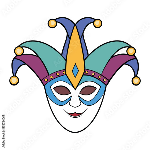 Elegant masquerade party mask adorned with gold filigree, feathers, and jewels, hiding mystery and allure, perfect for glamorous balls and midnight celebrations.
