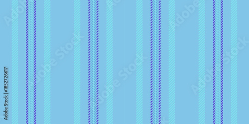 Curity texture textile vertical, children vector fabric seamless. Sayout background stripe lines pattern in cyan and indigo colors.