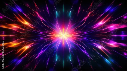digital abstract dynamic futuristic background glow in neon colors
