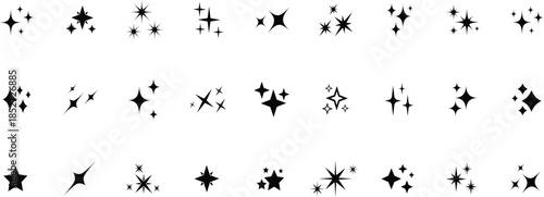 black sparkle star